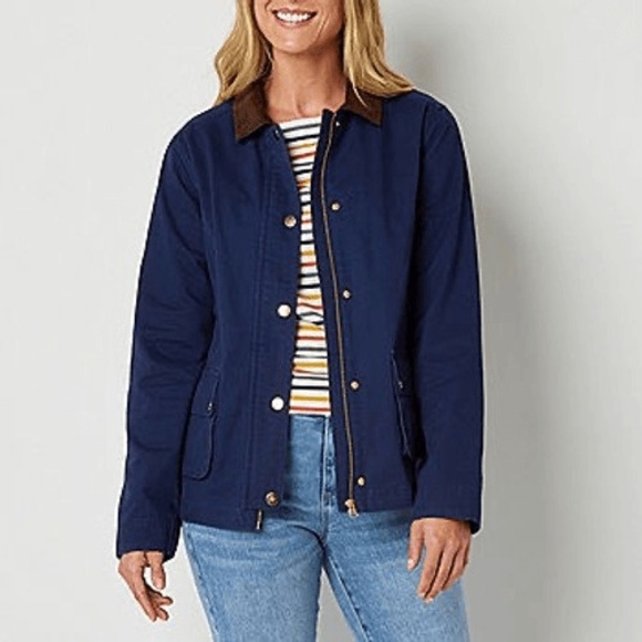 St. John's Bay Jackets & Blazers - St.‎ John's Bay Lightweight Field Jacket American Blue L